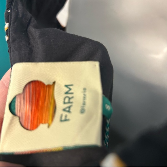 Farm Rio Cocoa Paradise Mini Ruffle sleeve dress New artsy cottagecore SML chic - Picture 8 of 12